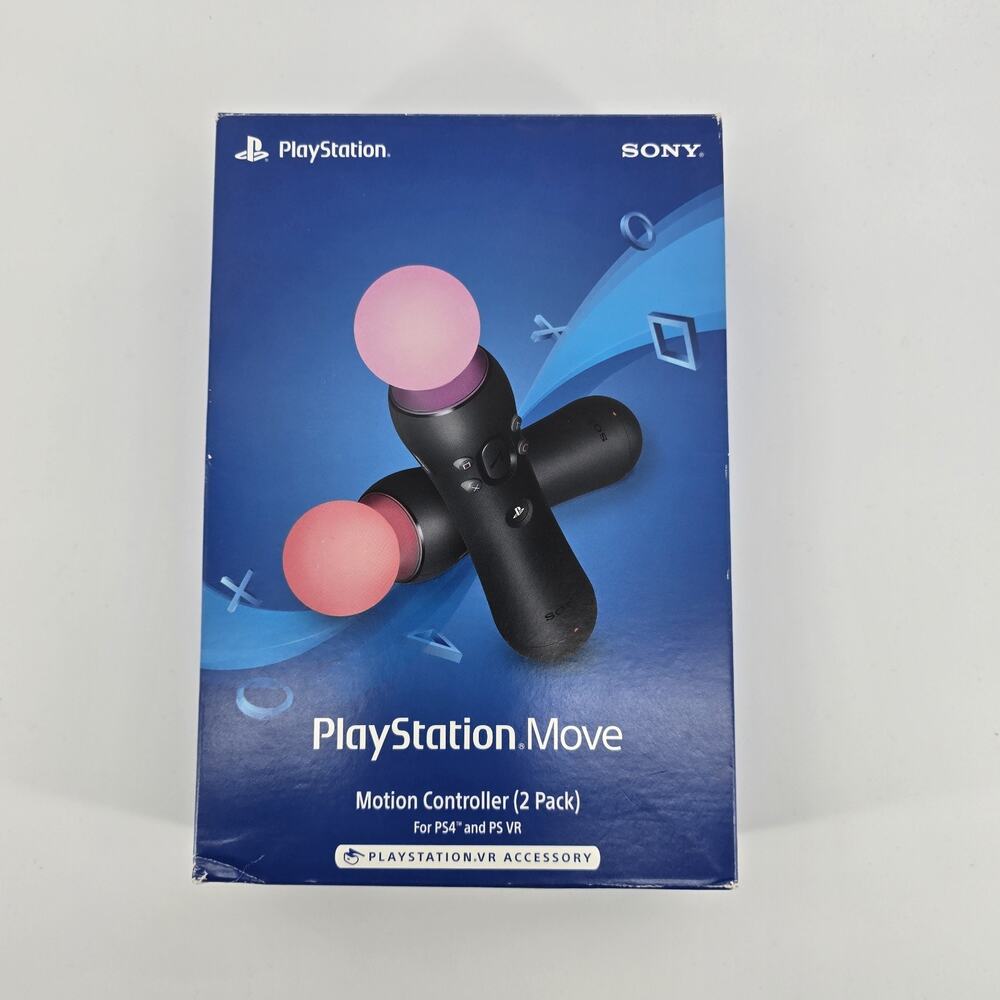 PlayStation Move Motion Controllers Two Pack PS3 PS4 Very Good PlayStation